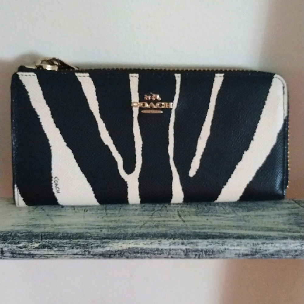Coach Zebra Wallet